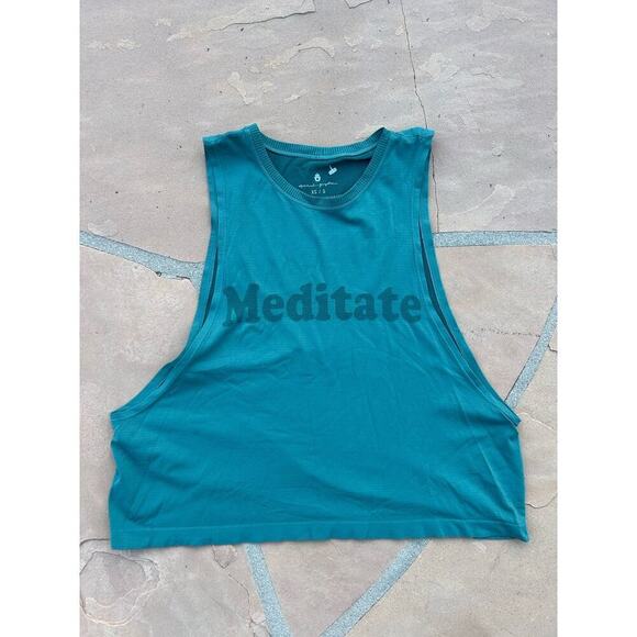 Spiritual Gangster Elite Seamless Tank Women's Size XS/ S Green Meditate - Picture 1 of 3